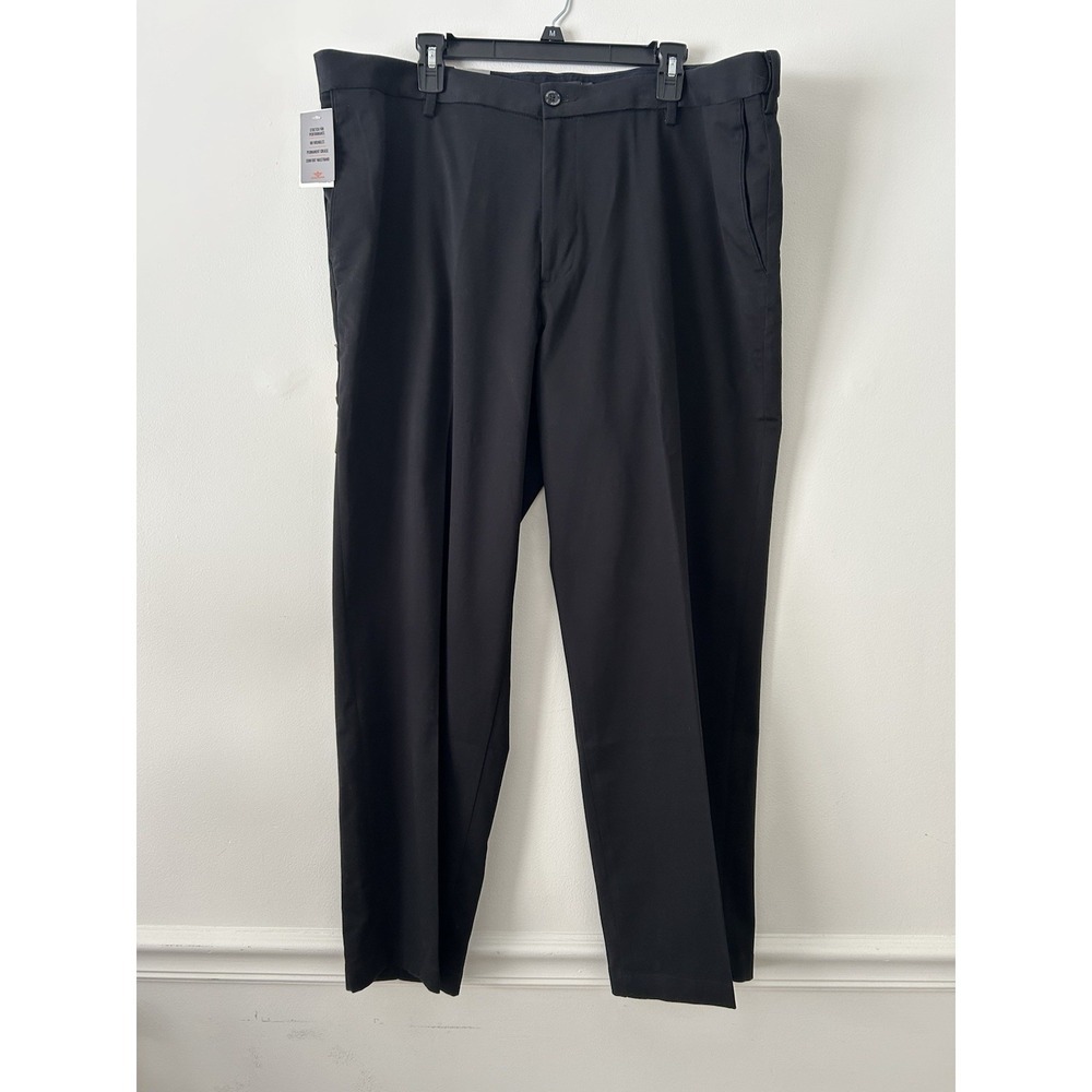 New With Tags Dockers Classic Fit Flat Front Mens Pants Black 42X30